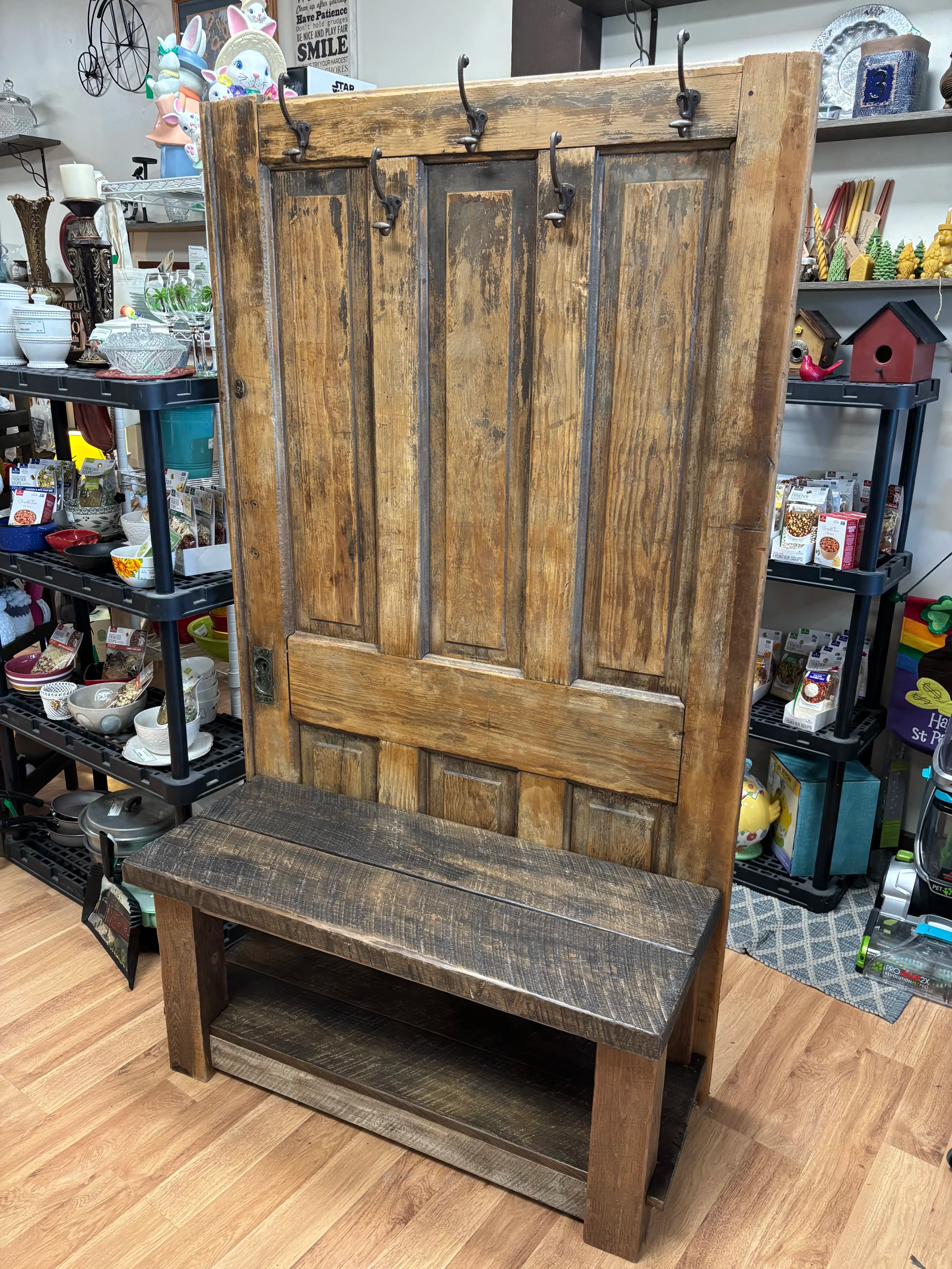 Handcrafted furniture — available at Bedford Refillery